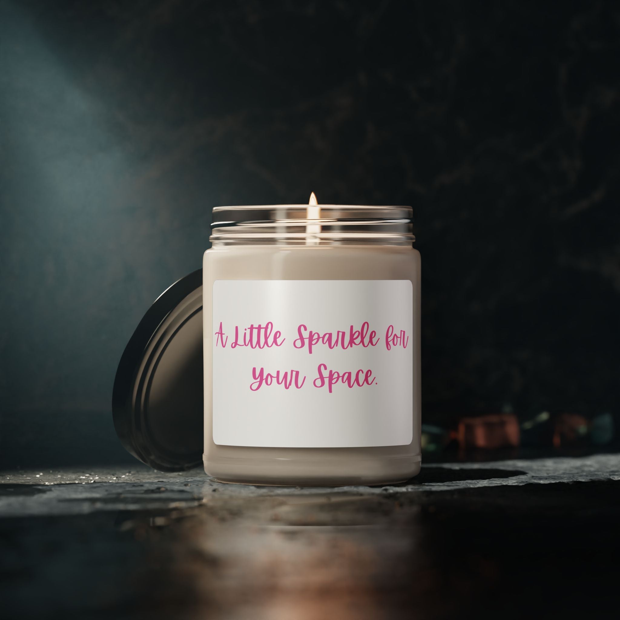 Scented Soy Candle — “A Little Sparkle for Your Space” 9oz (Giftable Home Fragrance)