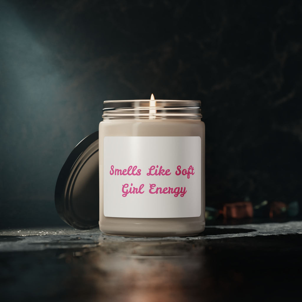 Soy Candle — "Smells Like Soft Girl Energy" Scented 9oz