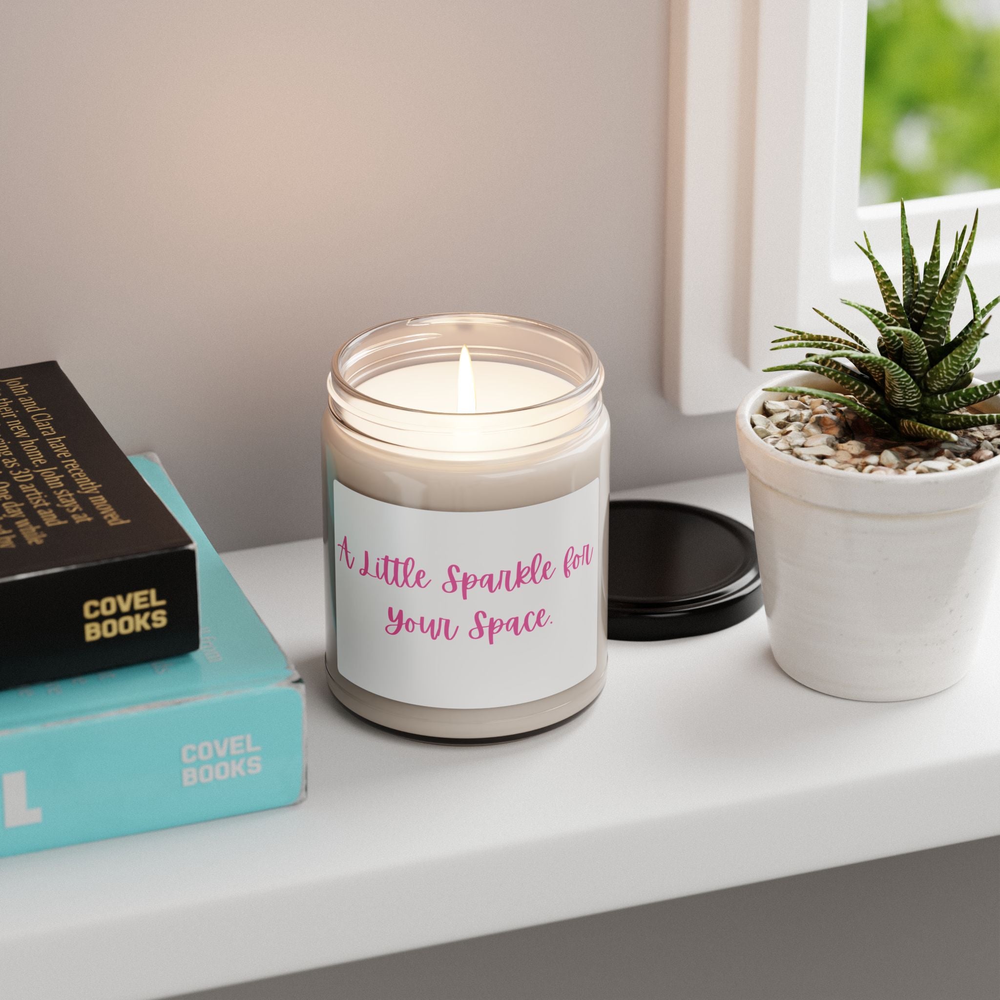 Scented Soy Candle — “A Little Sparkle for Your Space” 9oz (Giftable Home Fragrance)